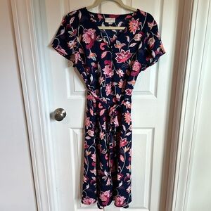 Floral Button Down Midi Dress